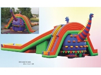 Outdoor Dinosaur Huge Inflatable Slide Dry or Wet 